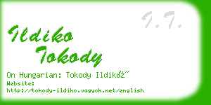 ildiko tokody business card